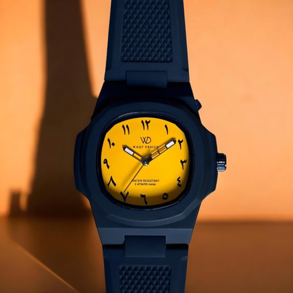 DELTAWAQT JAUNE - Montre chiffres arabe