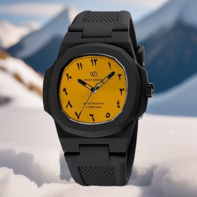 DELTAWAQT JAUNE - Montre chiffres arabe