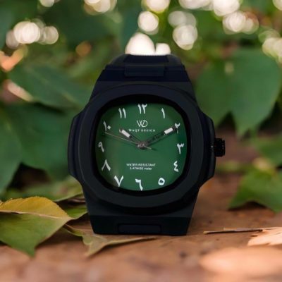 DELTAWAQT VERTE - Montre chiffres arabe