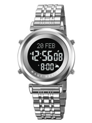W-WAQT – Montre Femme Digitale Élégante avec Heures de Prières
