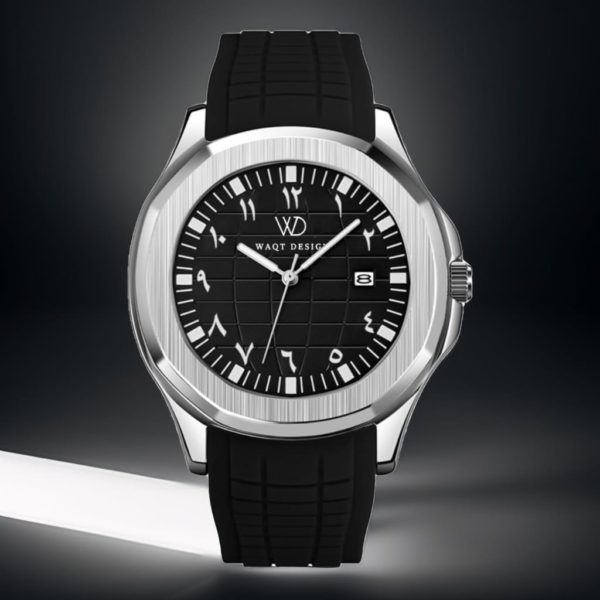 PATWAQT NOIR - Montre chiffres arabe