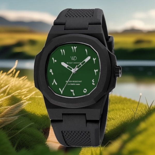 DELTAWAQT VERTE - Montre chiffres arabe – Image 2