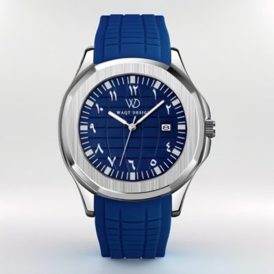PATWAQT BLEU - Montre chiffres arabe